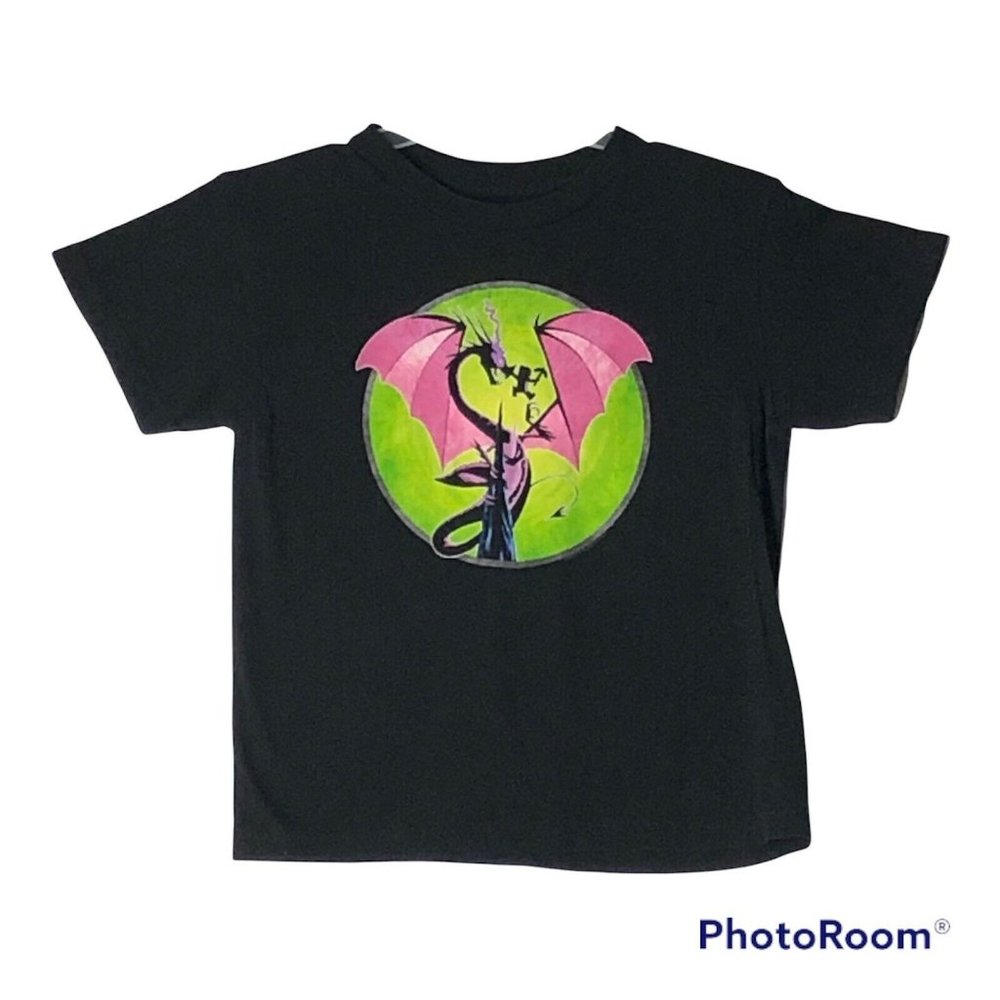 Minecraft Mojang J!NX Ender Dragon Black 100% Cotton T-Shirt Kids/Youth Size M